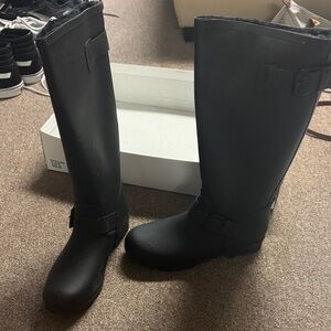 Steve Madden Black Winter & Rain Boots